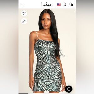 Teal sequin mini dress from lulus